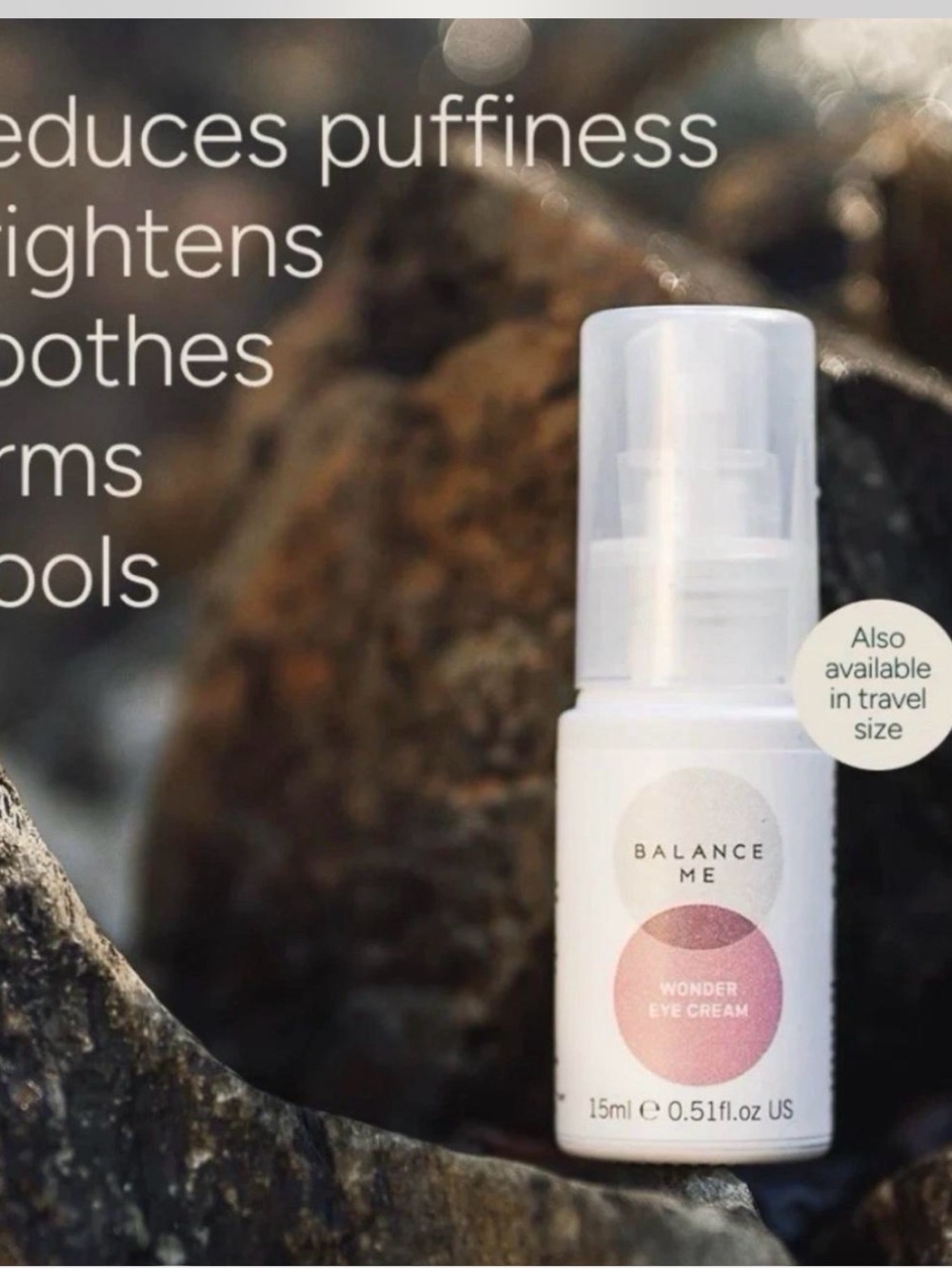 Balance Me Wonder Eye Cream — White with Pink Label
